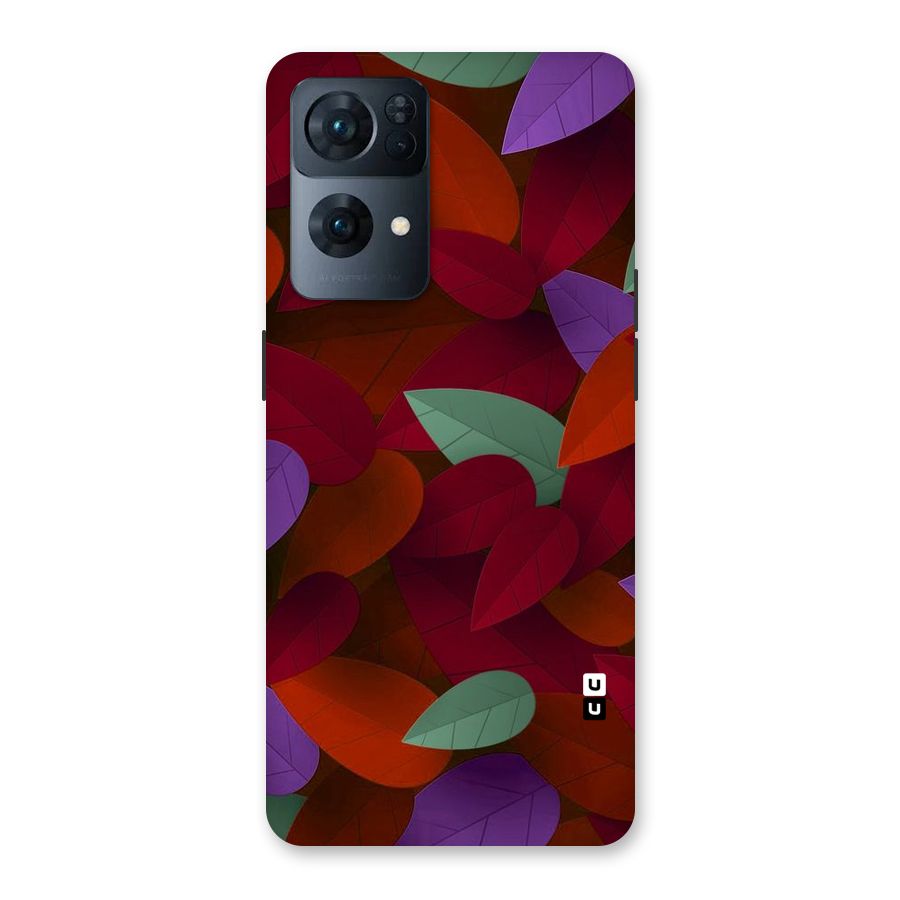 Aesthetic Colorful Leaves Back Case for Oppo Reno7 Pro 5G