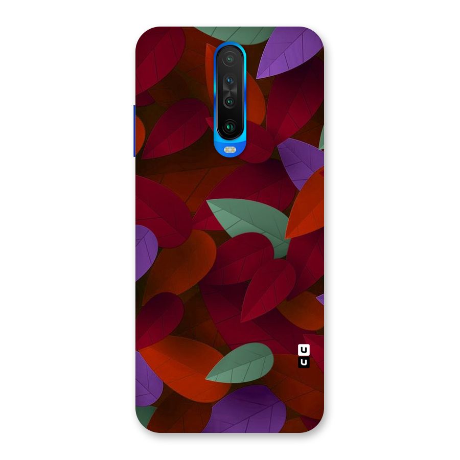 Aesthetic Colorful Leaves Back Case for Poco X2