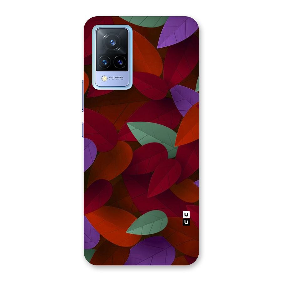 Aesthetic Colorful Leaves Back Case for Vivo V21 5G