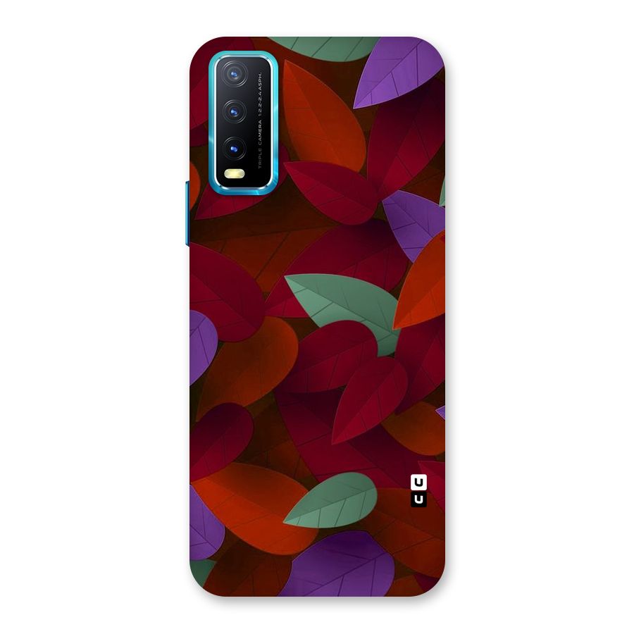 Aesthetic Colorful Leaves Back Case for Vivo Y20G