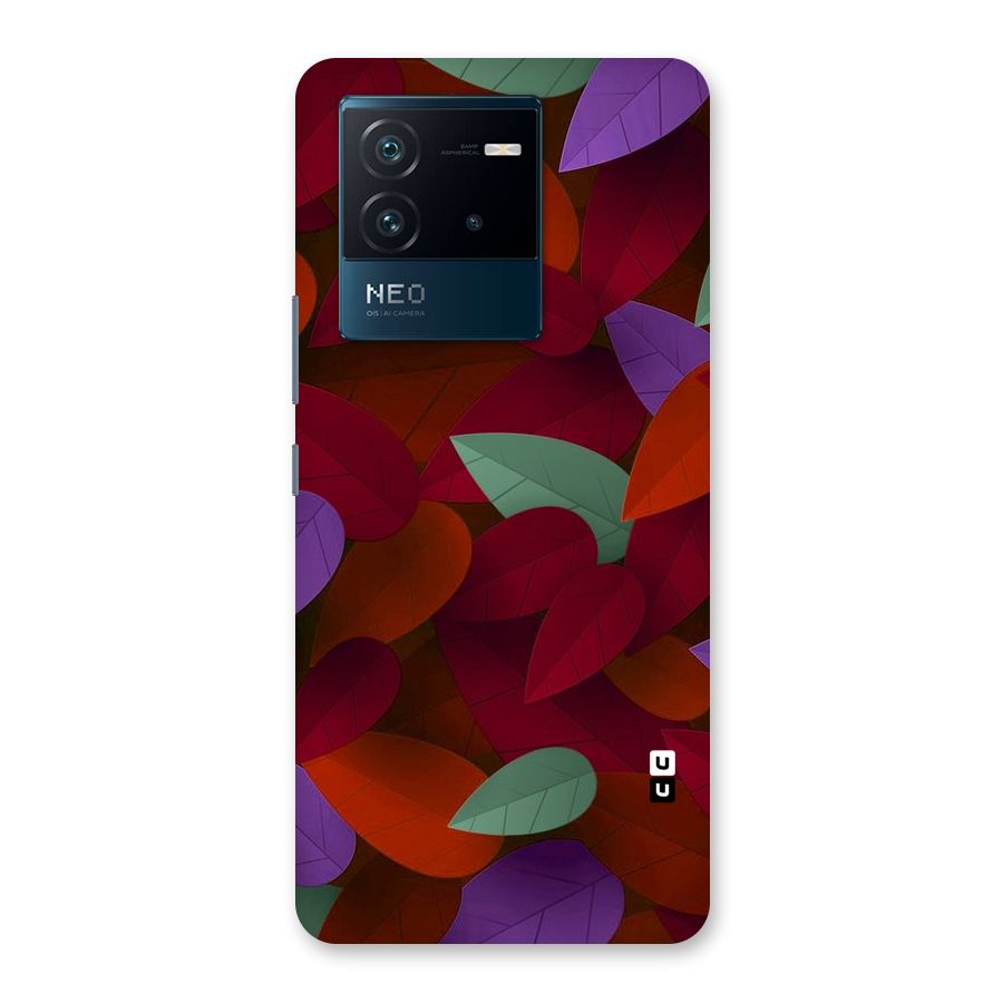 Aesthetic Colorful Leaves Back Case for Vivo iQOO Neo 6 5G