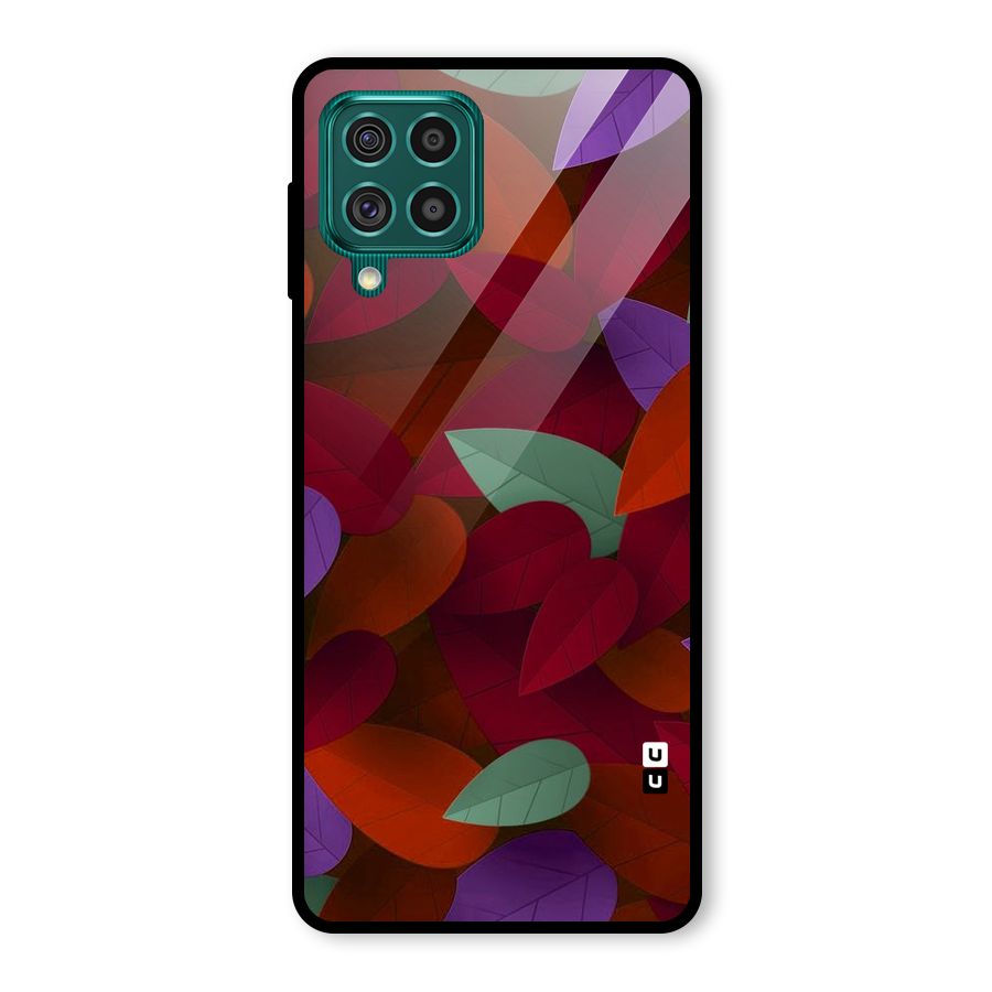 Aesthetic Colorful Leaves Glass Back Case for Galaxy F62