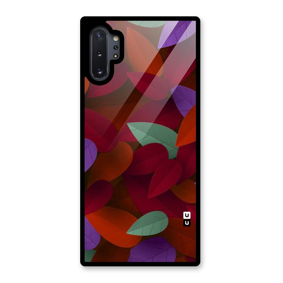 Aesthetic Colorful Leaves Glass Back Case for Galaxy Note 10 Plus