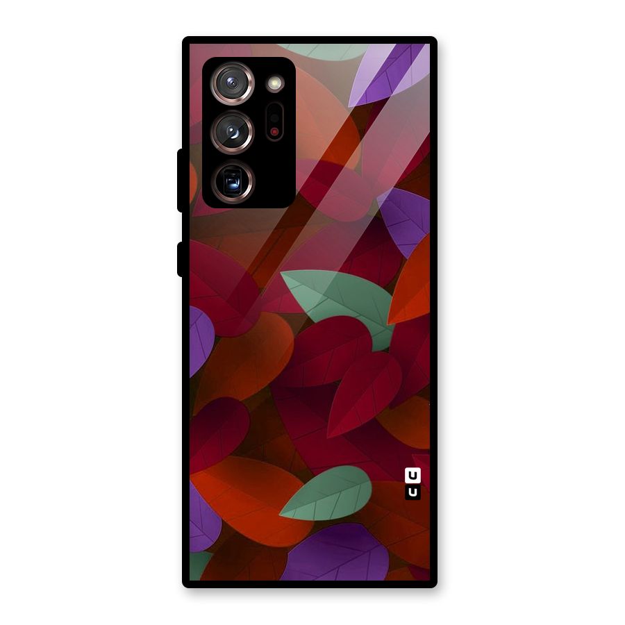 Aesthetic Colorful Leaves Glass Back Case for Galaxy Note 20 Ultra