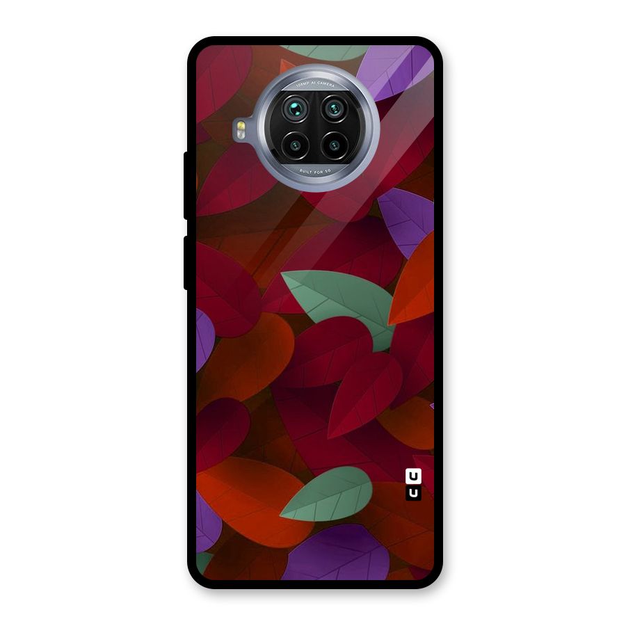 Aesthetic Colorful Leaves Glass Back Case for Mi 10i