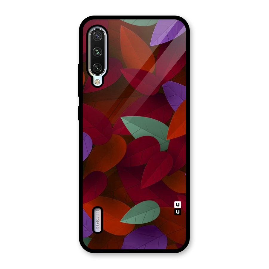 Aesthetic Colorful Leaves Glass Back Case for Mi A3