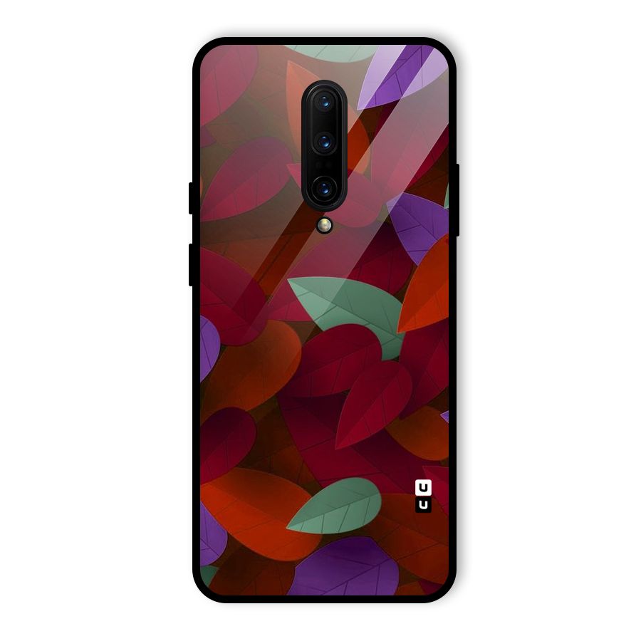 Aesthetic Colorful Leaves Glass Back Case for OnePlus 7 Pro
