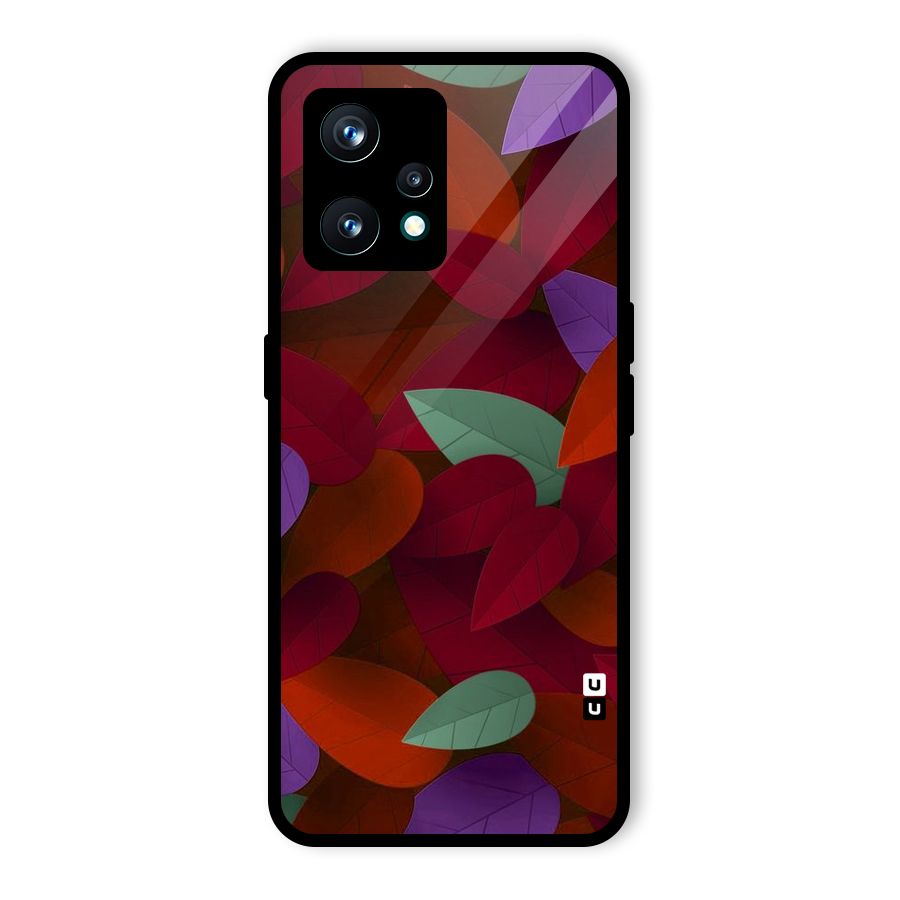 Aesthetic Colorful Leaves Glass Back Case for Realme 9 Pro Plus 5G