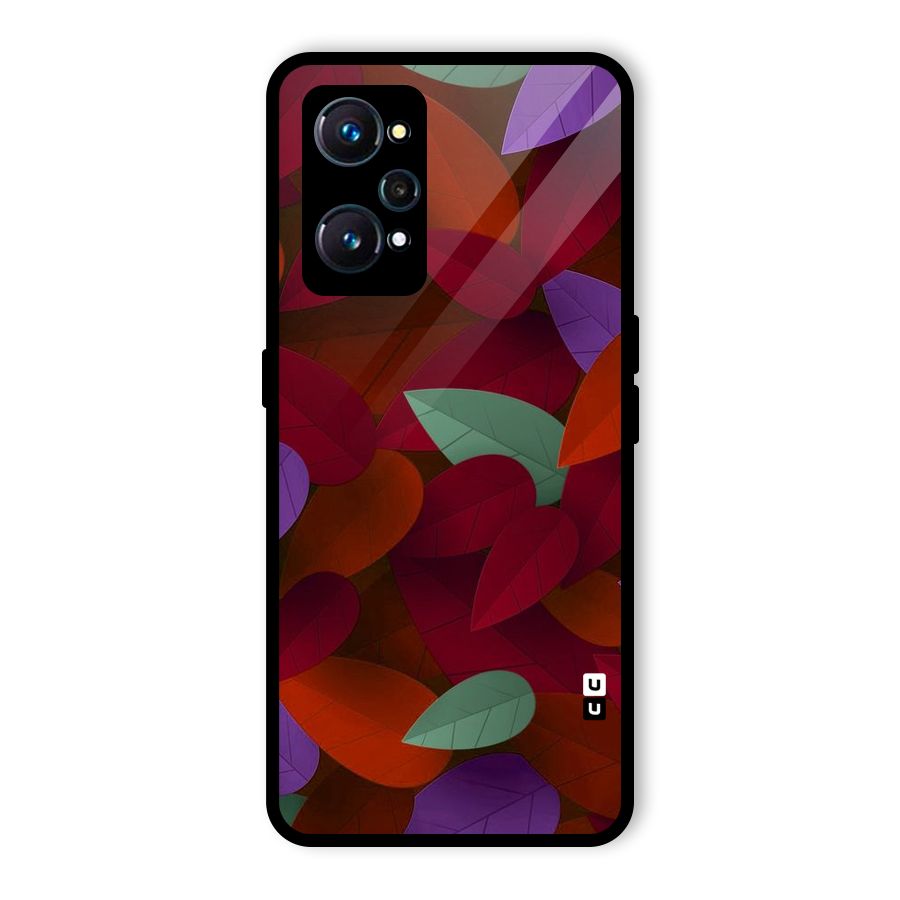 Aesthetic Colorful Leaves Glass Back Case for Realme GT Neo2