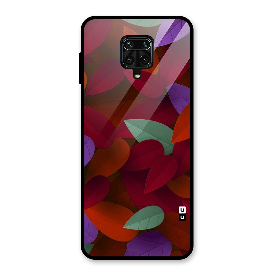 Aesthetic Colorful Leaves Glass Back Case for Redmi Note 10 Lite