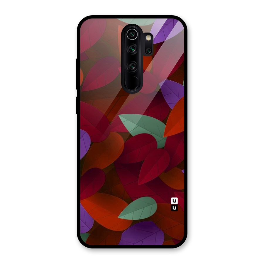 Aesthetic Colorful Leaves Glass Back Case for Redmi Note 8 Pro