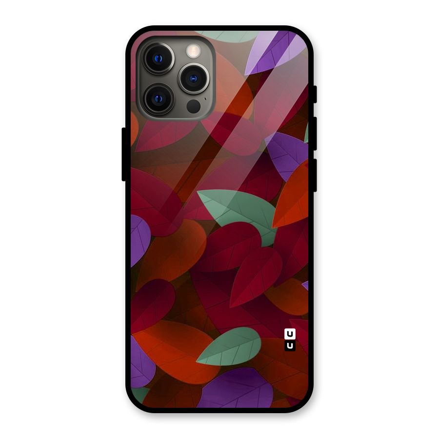 Aesthetic Colorful Leaves Glass Back Case for iPhone 12 Pro Max