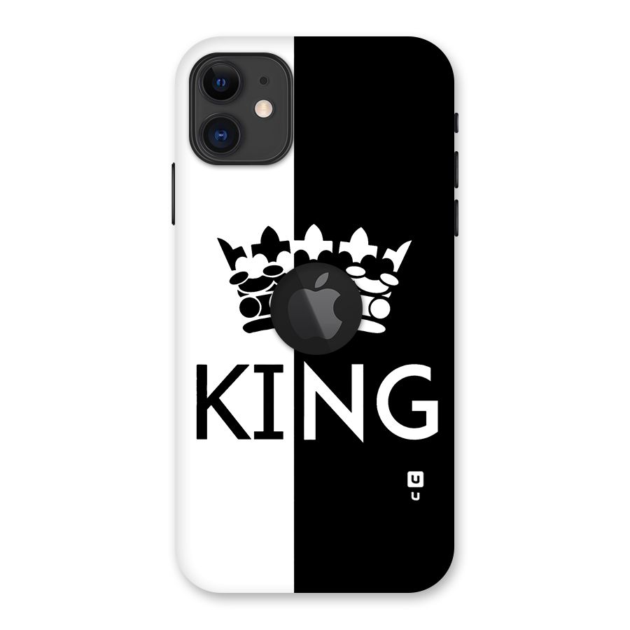 Aesthetic Crown King Back Case for iPhone 11 Logo Cut