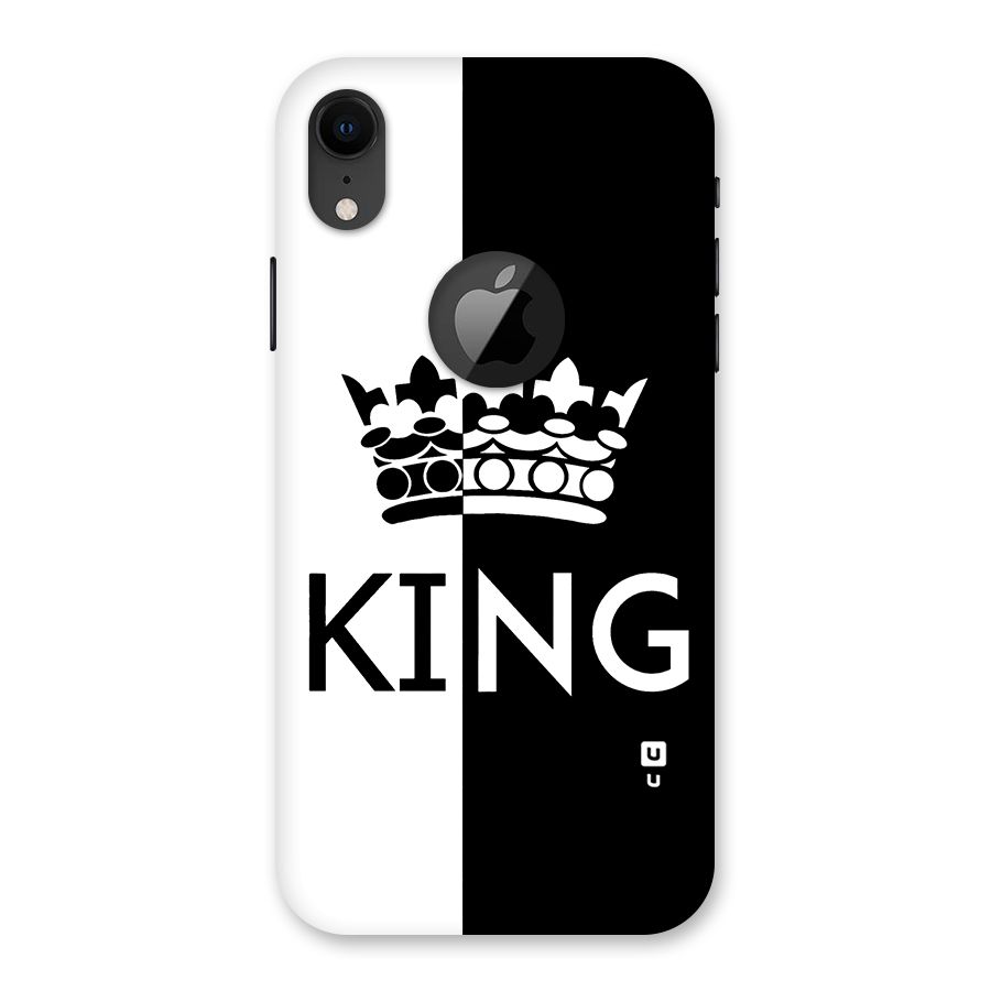 Aesthetic Crown King Back Case for iPhone XR Logo Cut