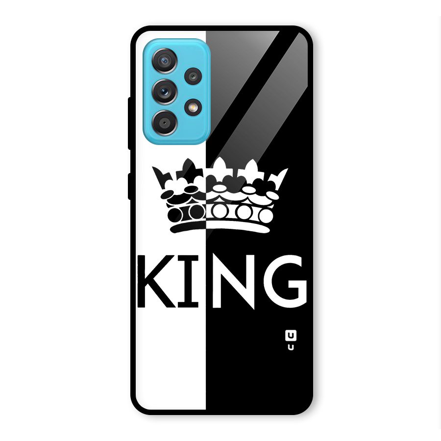 Aesthetic Crown King Glass Back Case for Galaxy A52
