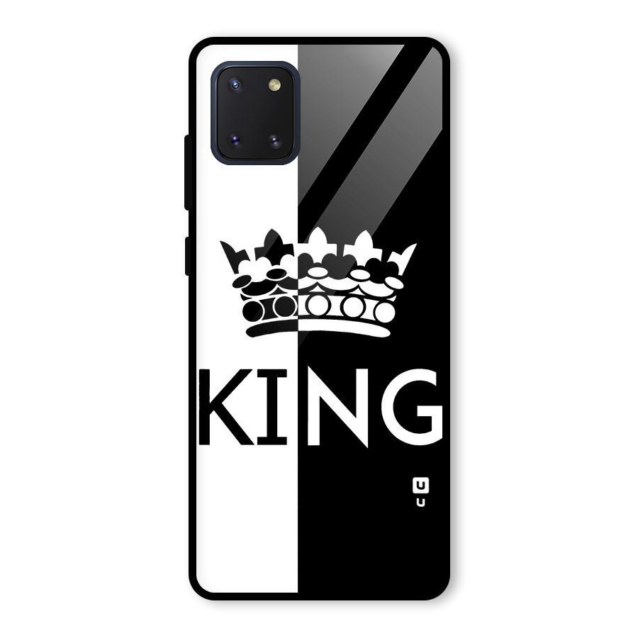 Aesthetic Crown King Glass Back Case for Galaxy Note 10 Lite