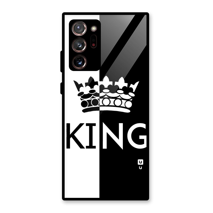 Aesthetic Crown King Glass Back Case for Galaxy Note 20 Ultra