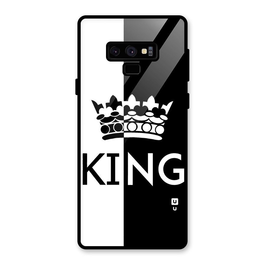 Aesthetic Crown King Glass Back Case for Galaxy Note 9