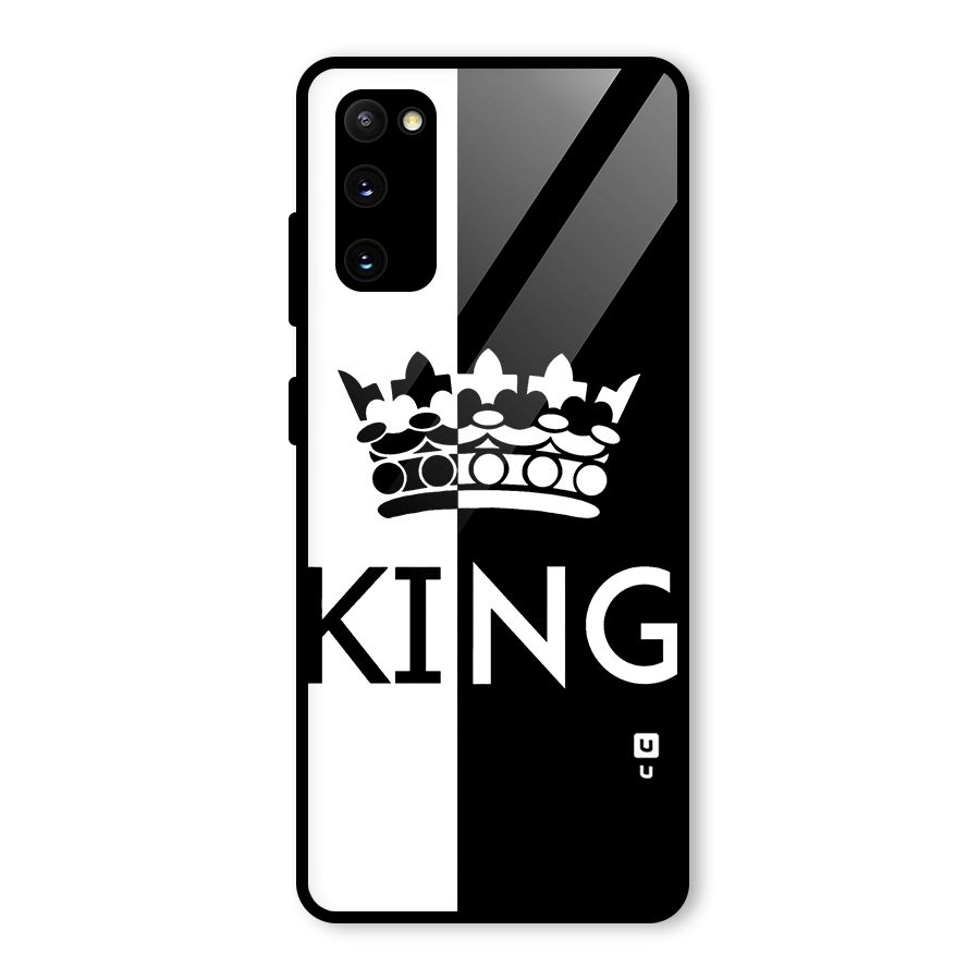 Aesthetic Crown King Glass Back Case for Galaxy S20 FE 5G