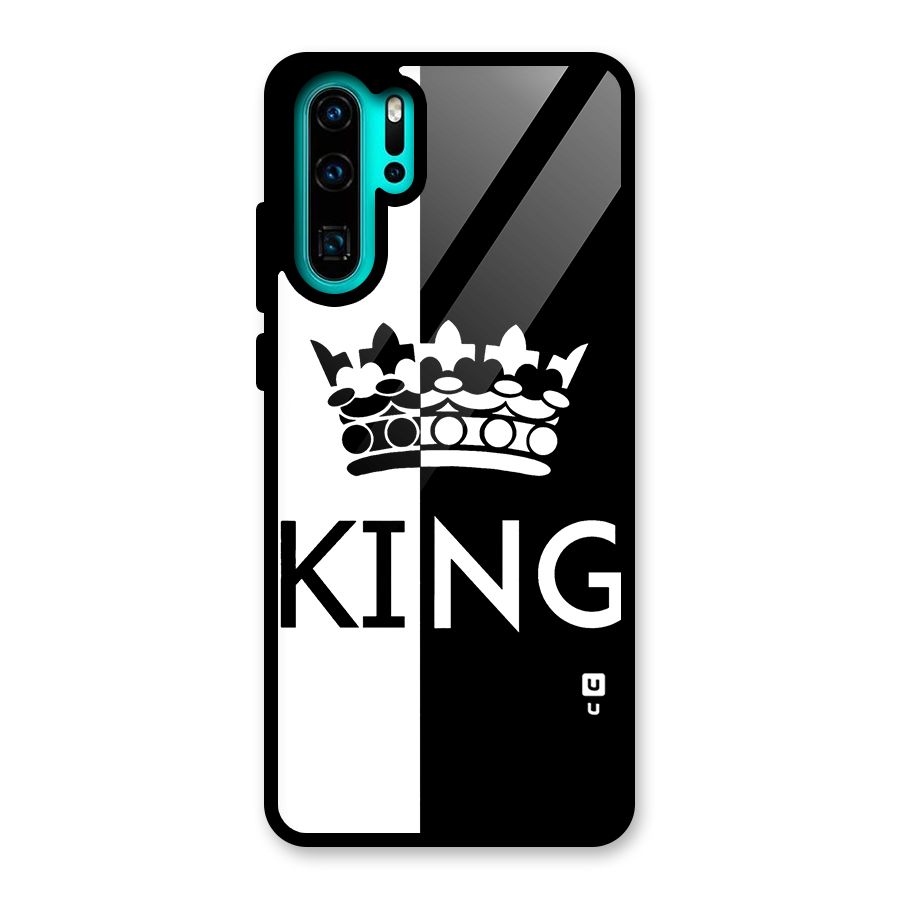 Aesthetic Crown King Glass Back Case for Huawei P30 Pro