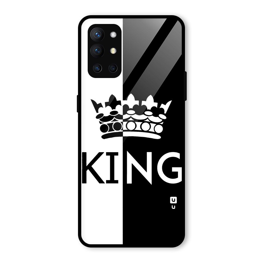 Aesthetic Crown King Glass Back Case for OnePlus 9R