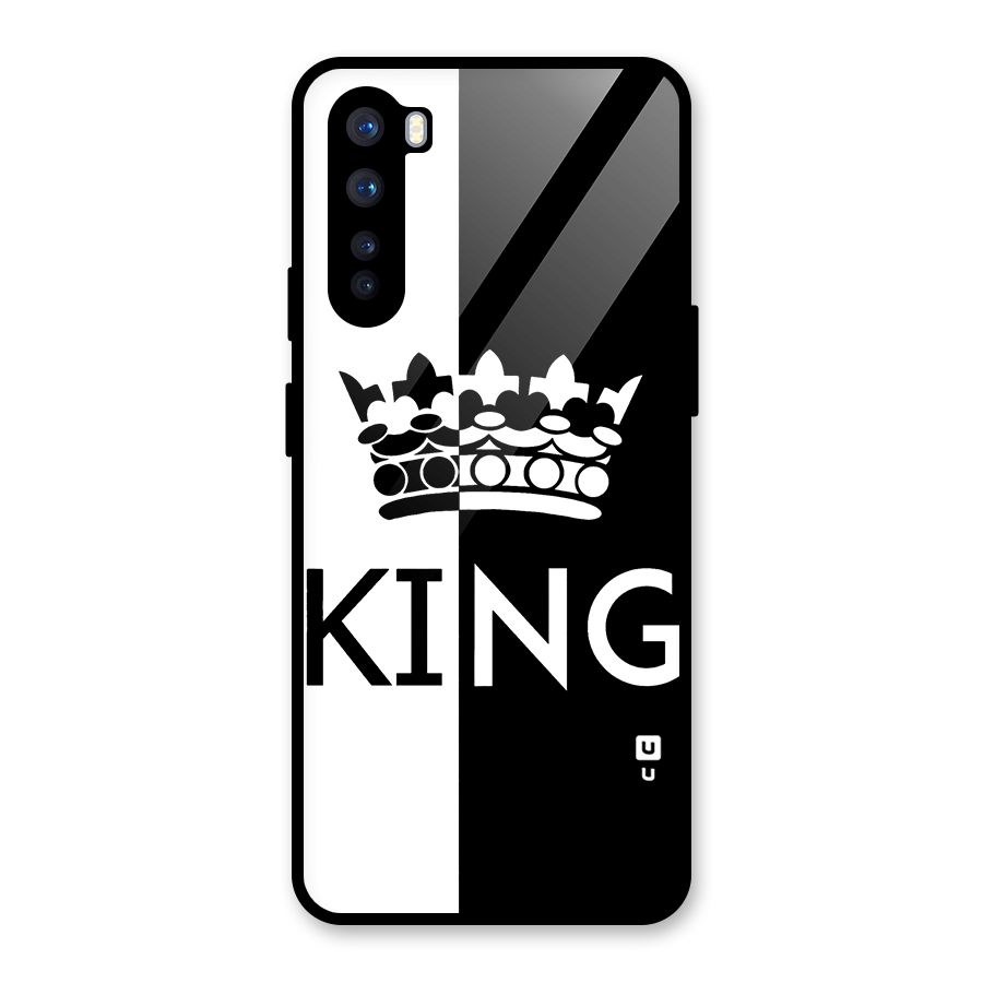 Aesthetic Crown King Glass Back Case for OnePlus Nord