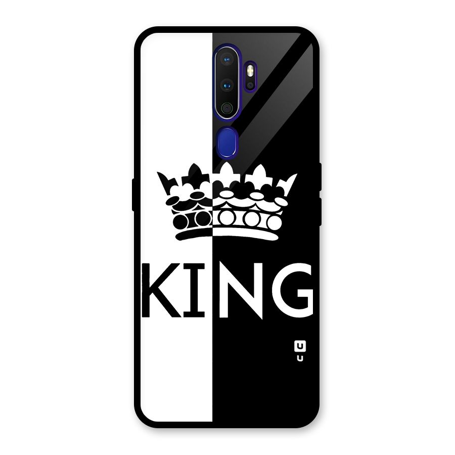 Aesthetic Crown King Glass Back Case for Oppo A9 (2020)