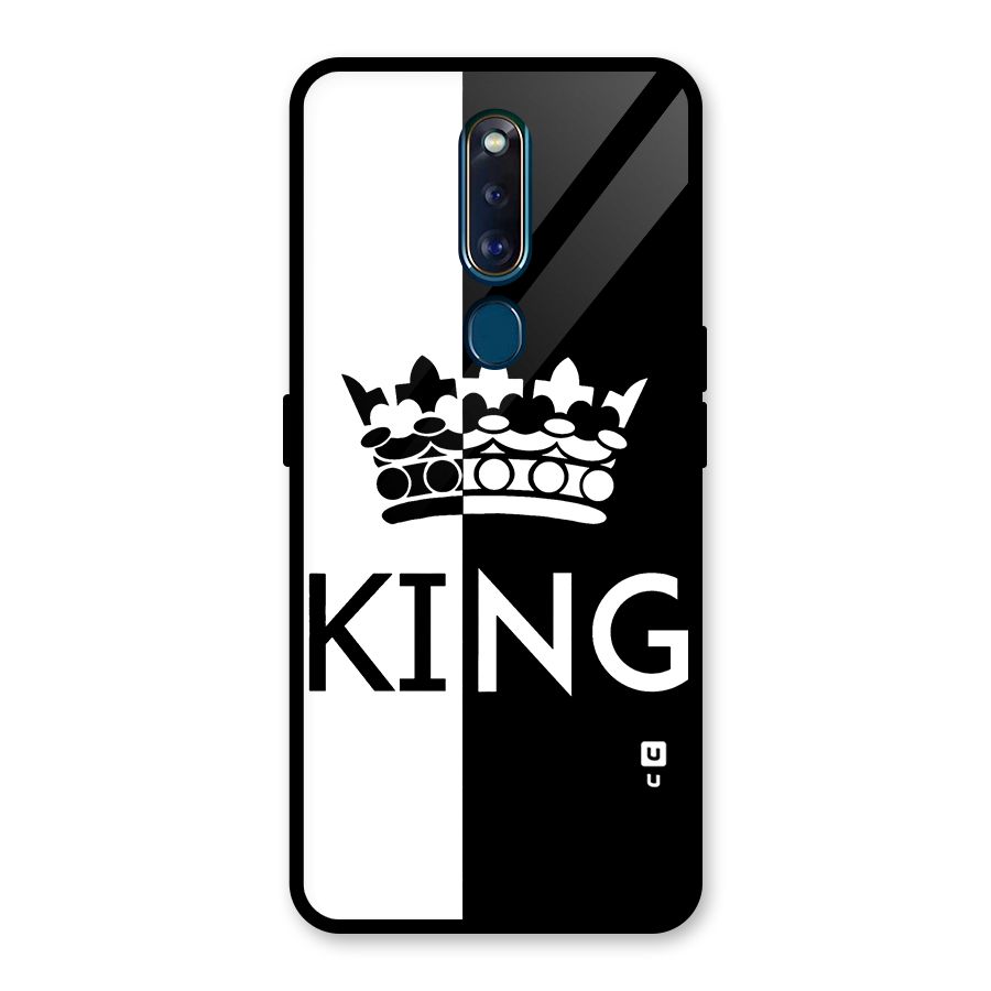 Aesthetic Crown King Glass Back Case for Oppo F11 Pro