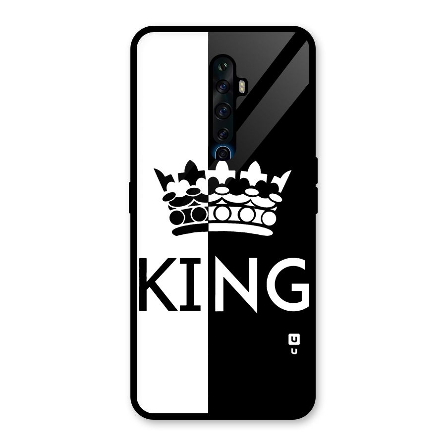 Aesthetic Crown King Glass Back Case for Oppo Reno2 Z
