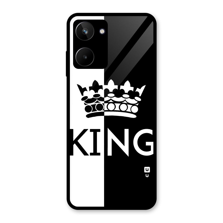 Aesthetic Crown King Glass Back Case for Realme 10