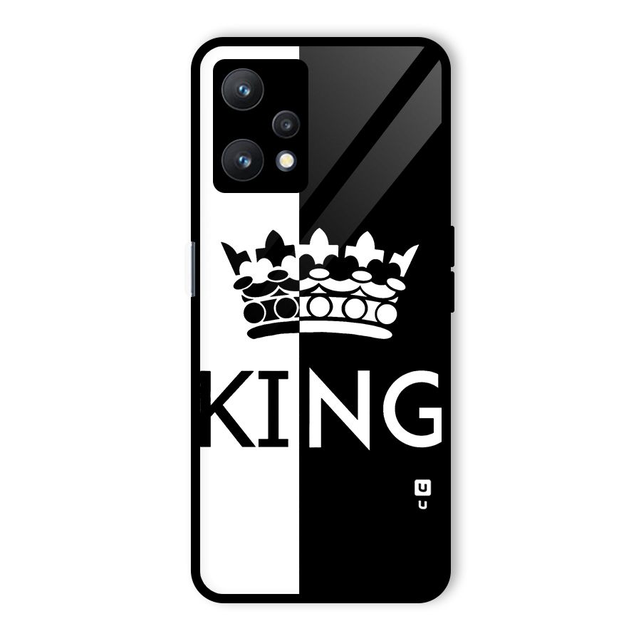 Aesthetic Crown King Glass Back Case for Realme 9 Pro 5G