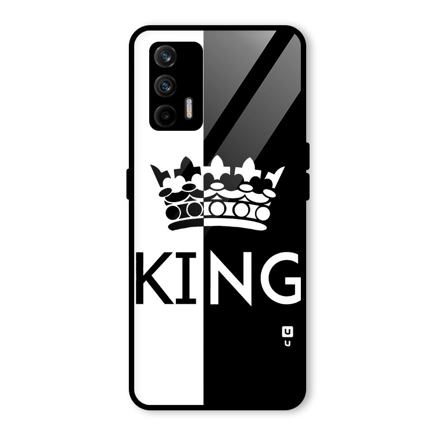 Aesthetic Crown King Glass Back Case for Realme GT 5G
