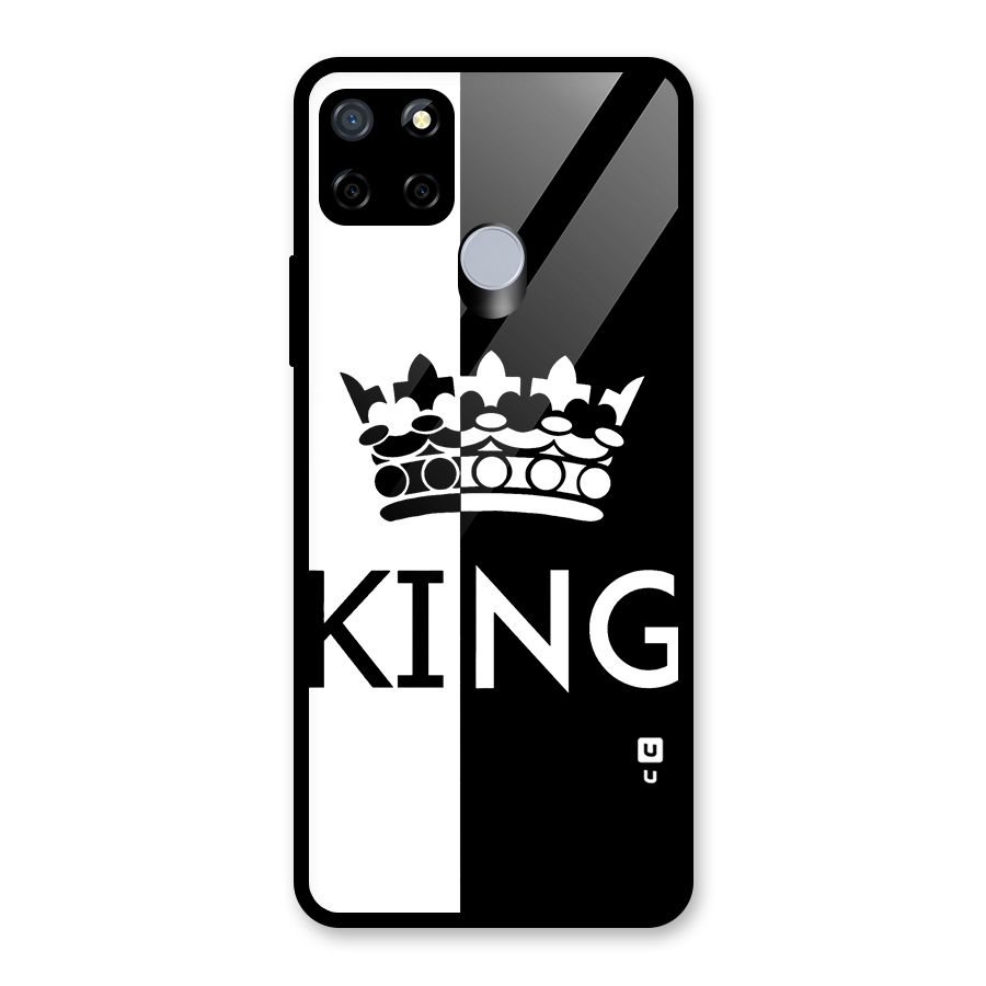Aesthetic Crown King Glass Back Case for Realme Narzo 20