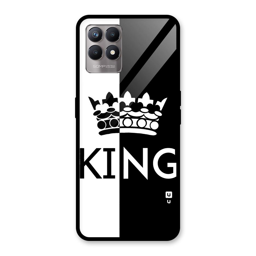 Aesthetic Crown King Glass Back Case for Realme Narzo 50