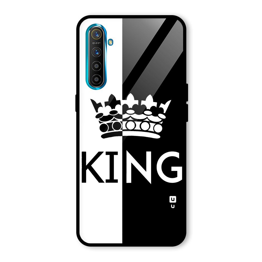 Aesthetic Crown King Glass Back Case for Realme X2