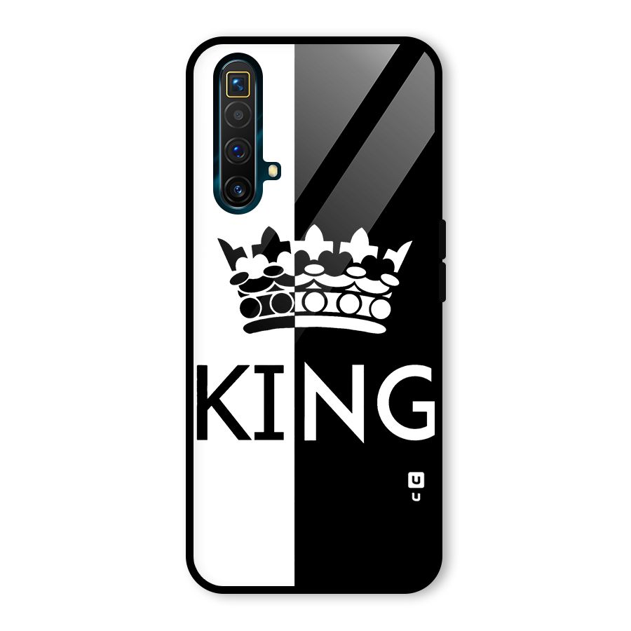 Aesthetic Crown King Glass Back Case for Realme X3