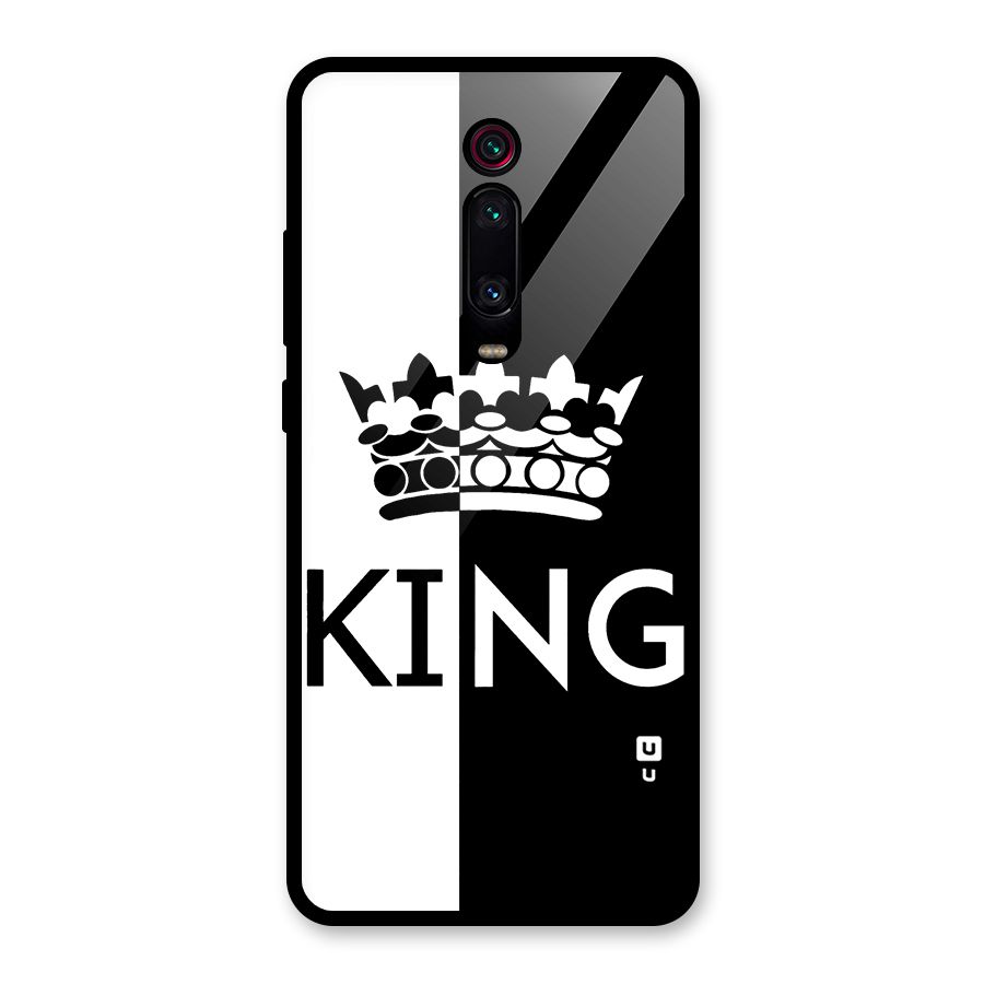 Aesthetic Crown King Glass Back Case for Redmi K20