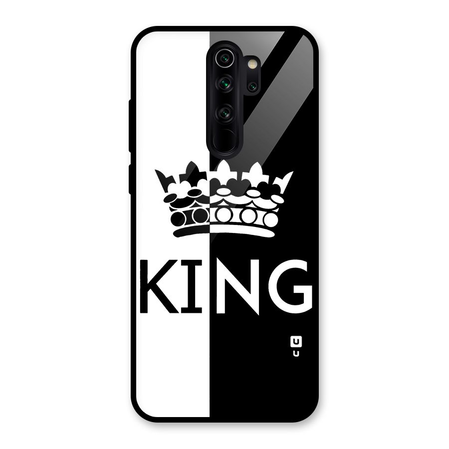 Aesthetic Crown King Glass Back Case for Redmi Note 8 Pro