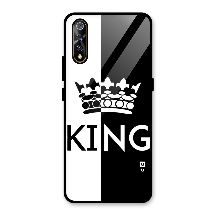 Aesthetic Crown King Glass Back Case for Vivo S1