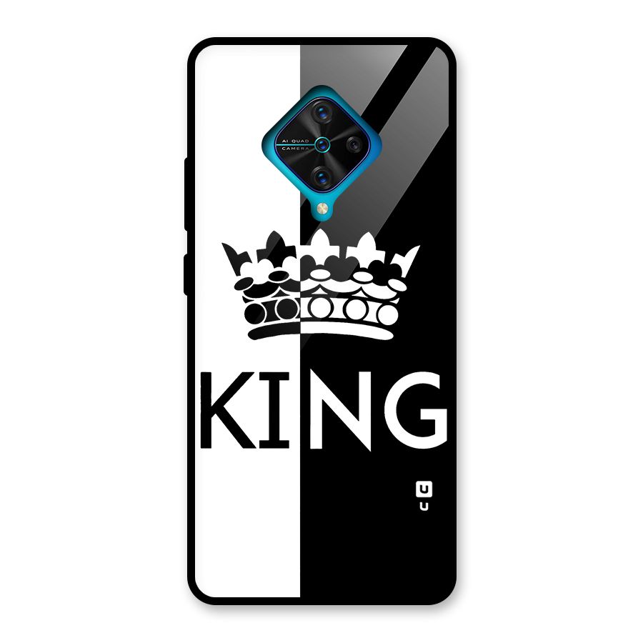 Aesthetic Crown King Glass Back Case for Vivo S1 Pro