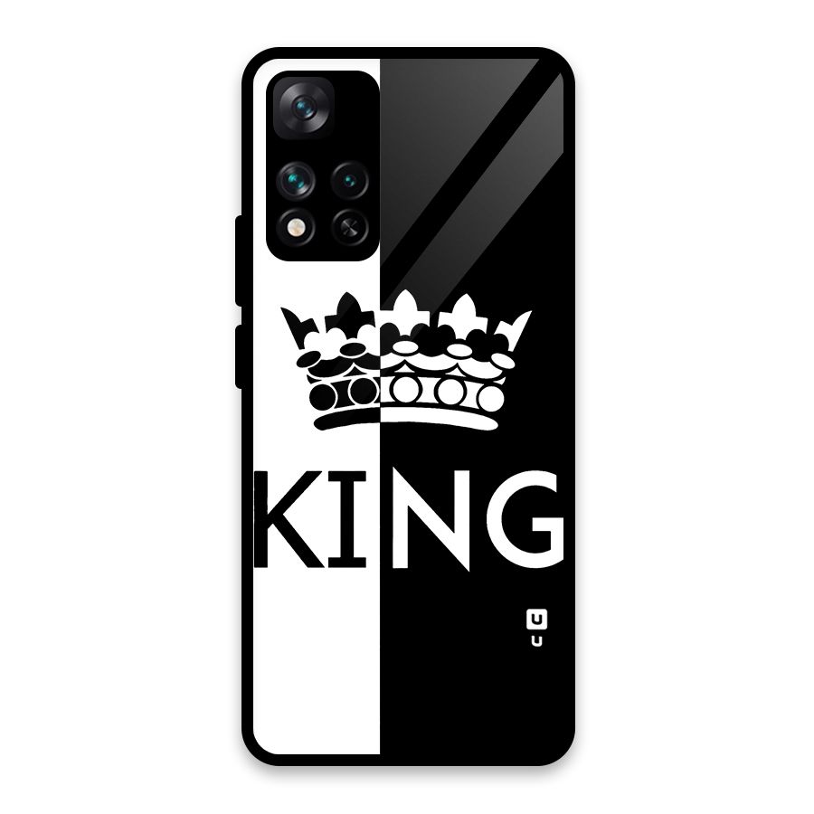 Aesthetic Crown King Glass Back Case for Xiaomi 11i HyperCharge 5G