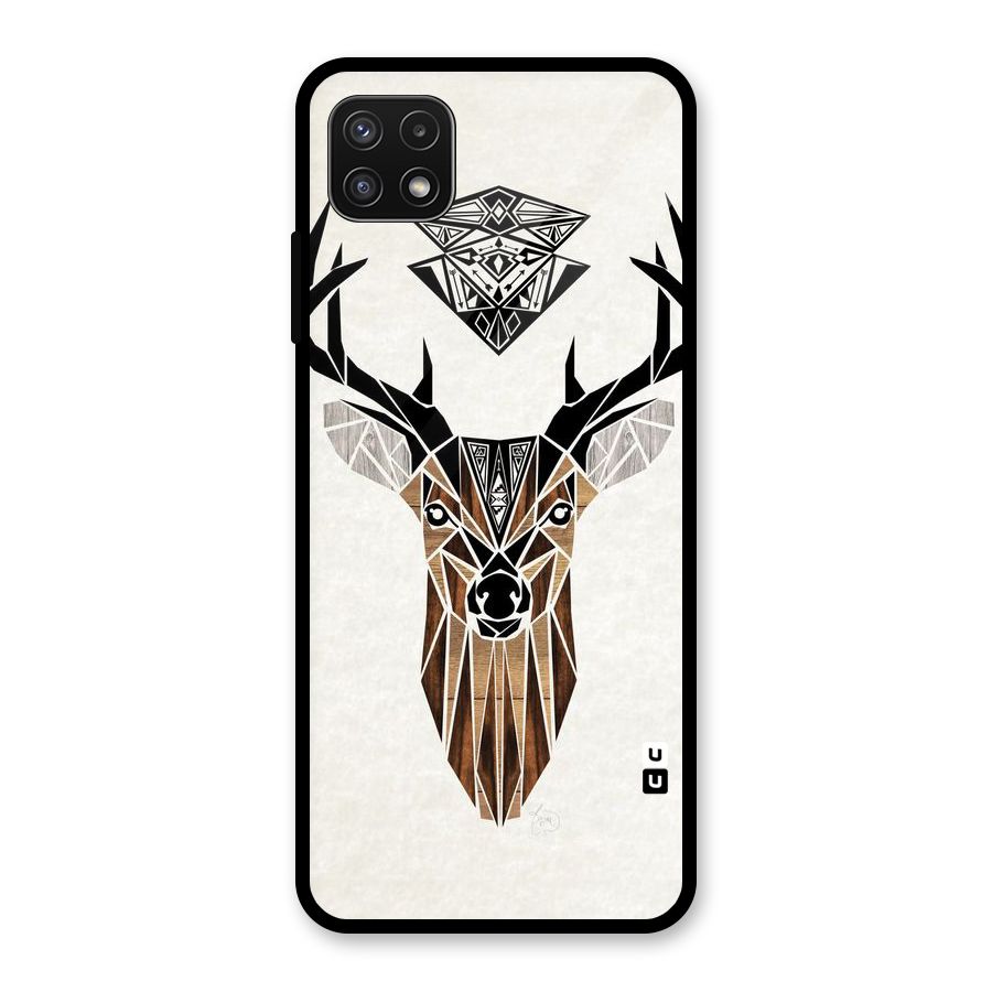 Aesthetic Deer Design Glass Back Case for Galaxy A22 5G