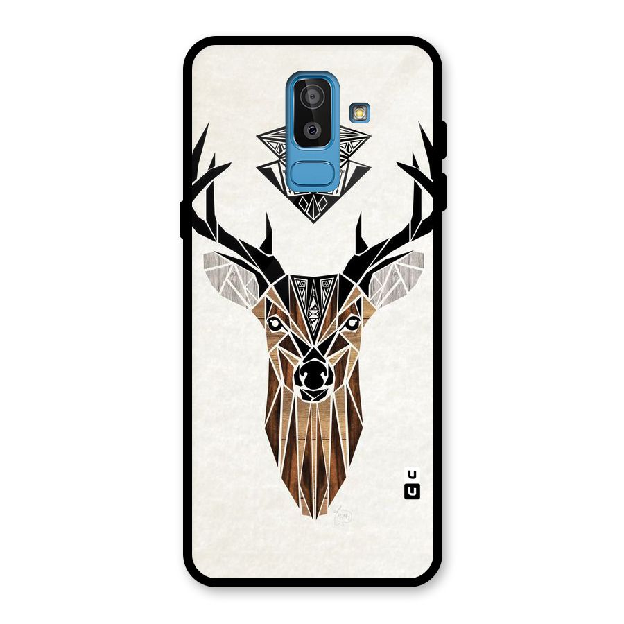 Aesthetic Deer Design Glass Back Case for Galaxy J8