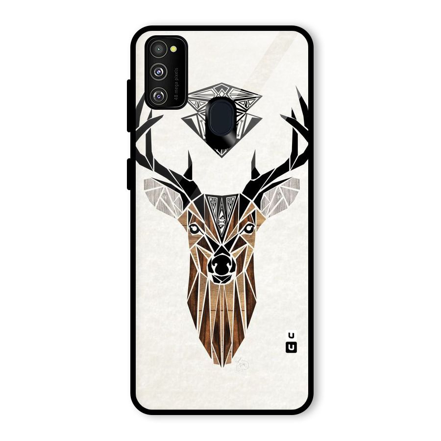 Aesthetic Deer Design Glass Back Case for Galaxy M30s