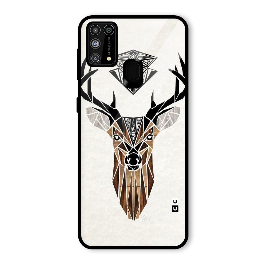 Aesthetic Deer Design Glass Back Case for Galaxy M31