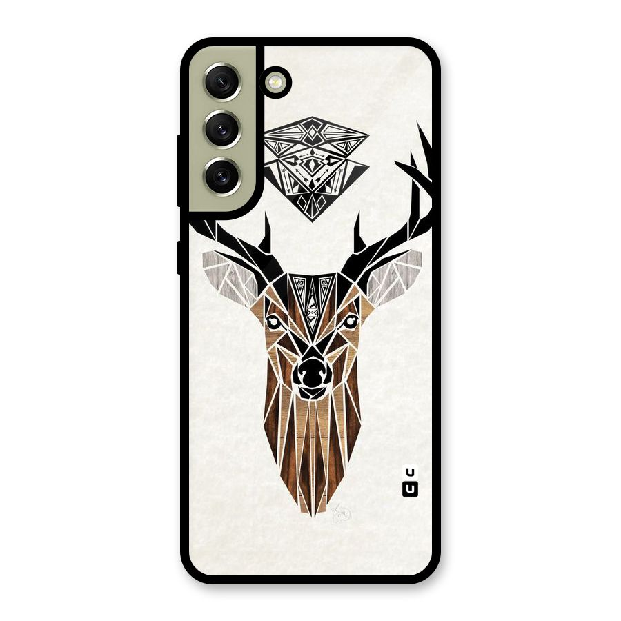 Aesthetic Deer Design Glass Back Case for Galaxy S21 FE 5G