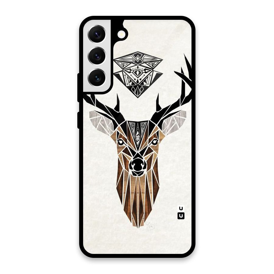 Aesthetic Deer Design Glass Back Case for Galaxy S22 Plus 5G