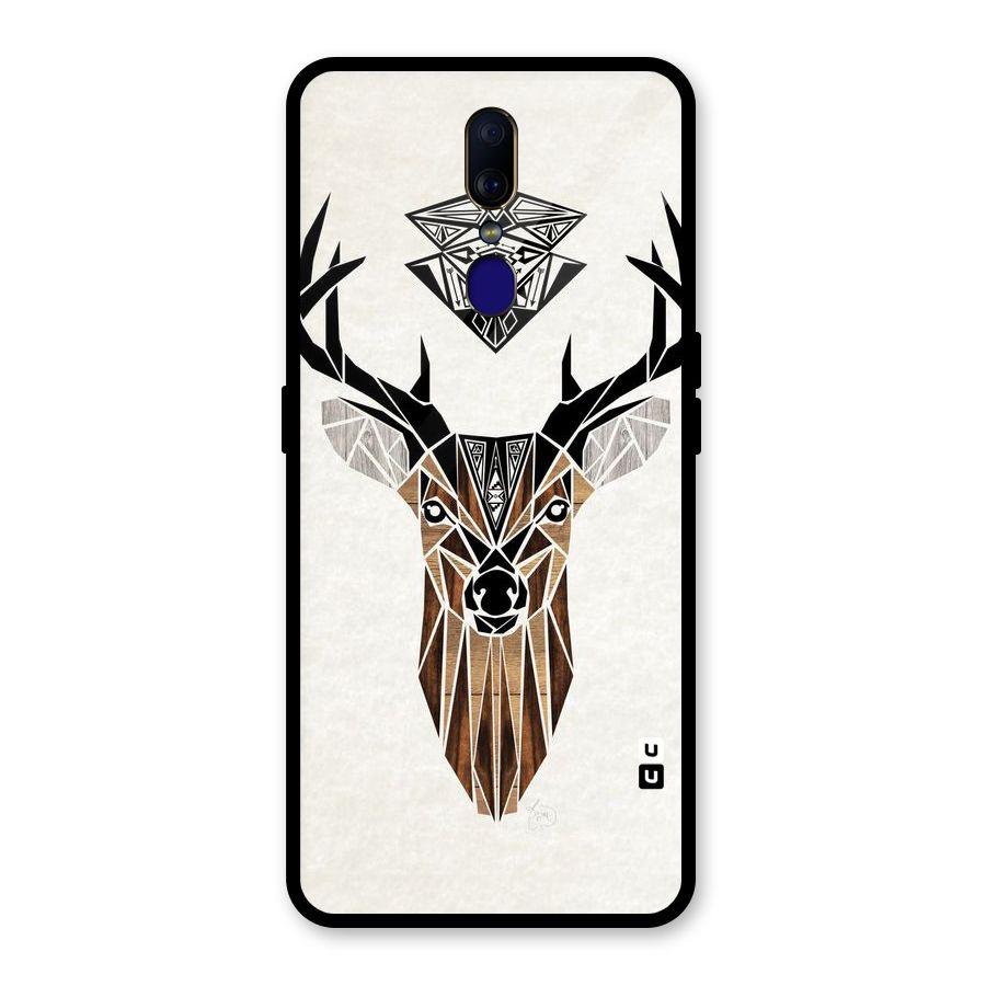 Aesthetic Deer Design Glass Back Case for Oppo F11