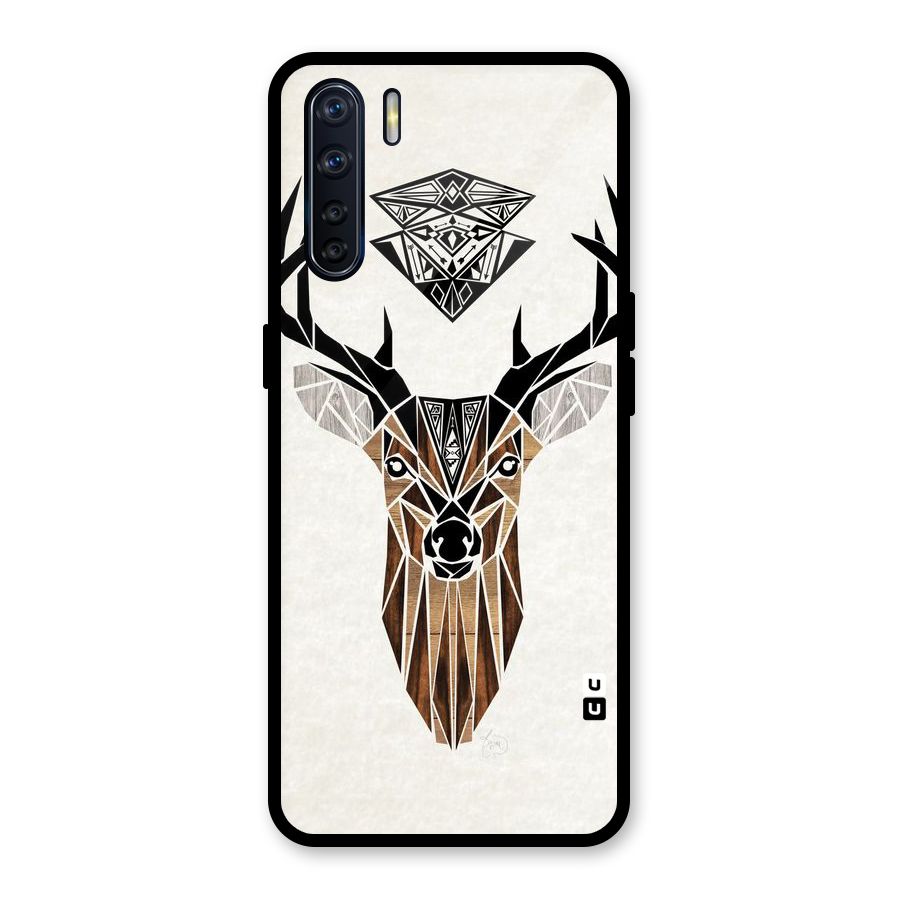 Aesthetic Deer Design Glass Back Case for Oppo F15
