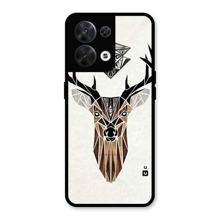 Aesthetic Deer Design Glass Back Case for Oppo Reno8 5G